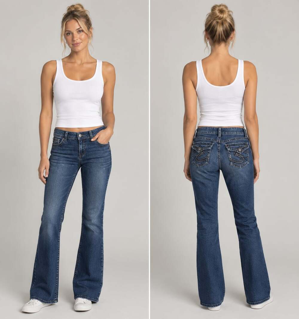 Silver Jeans Co. Suki Mid Rise Bootcut Jeans Women's Blue Denim Size 31x28